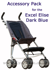 Excel Elise Sun Hood, Rain Cover, Seat Liner & Footmuff Set DARK BLUE