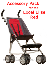 Excel Elise Sun Hood & Rain Cover Set RED