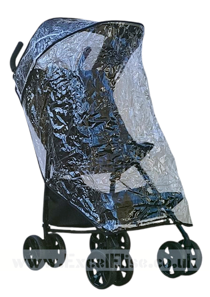 Excel Elise Stealth BLACK (inc. footplate) + Sun Hood, Rain Cover, Basket, Seat Liner & Footmuff